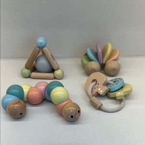 Plan Toys and Classic World Wooden Learning Toy Set for Kids